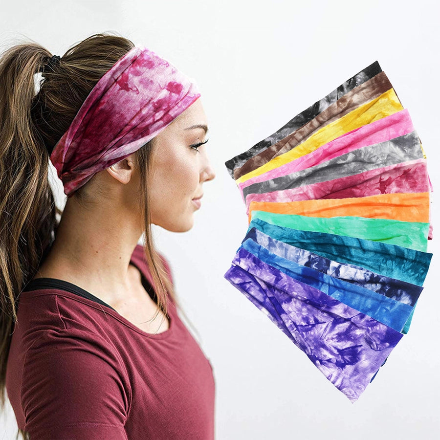 Women's Men's Casual Simple Style Gradient Color Flower Cloth Hair Band