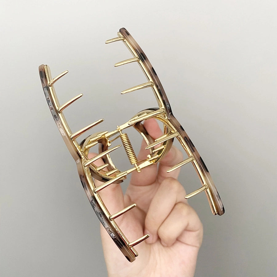 simple style color block alloy hair claws