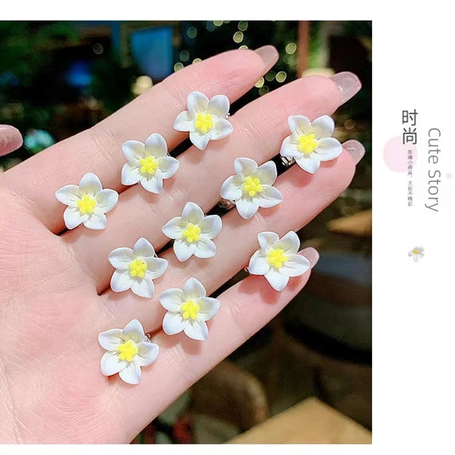 Children's Flower Small Grab Hair Accessories Girl's Braided Hair Buckle Head Flower Little Girl's Mini Grab Small Hairpin Headwear