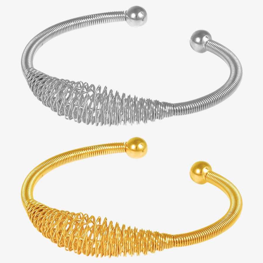 304 Stainless Steel European and American Bracelet Women's Fashion Thread Multi-Layer Popular Surrounding Bracelet 18K Gold Bracelet