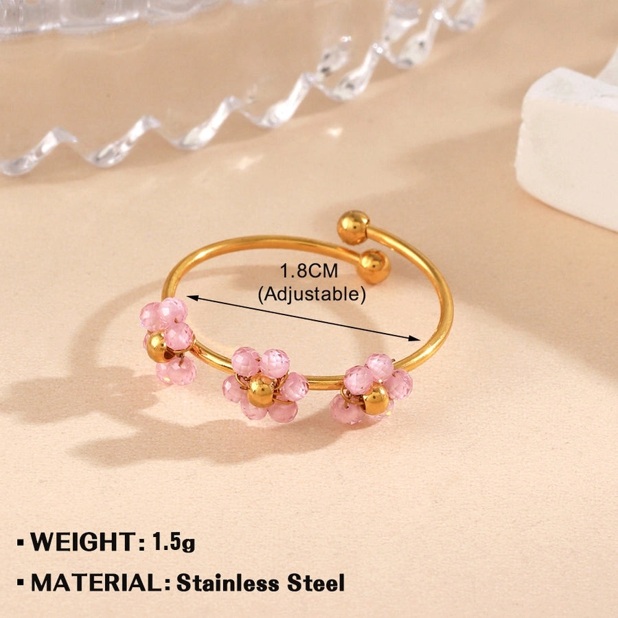 Jewelry Elegant Pastoral Flower Titanium Steel Jewelry Set