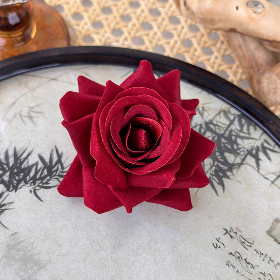 Women's Elegant Simple Style Flower Cloth Hair Clip