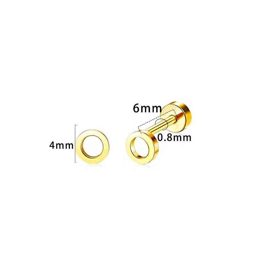 1 Piece Casual Formal Simple Style Star 316 Stainless Steel  Zircon 14K Gold Plated Ear Studs