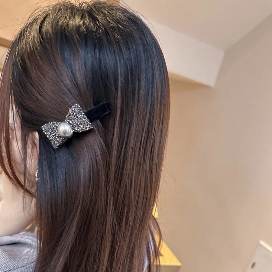 Women's Elegant Bow Knot Rhinestone Hair Clip