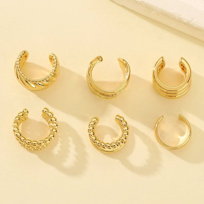 1 Piece IG Style Simple Style Geometric Plating Copper Ear Cuffs