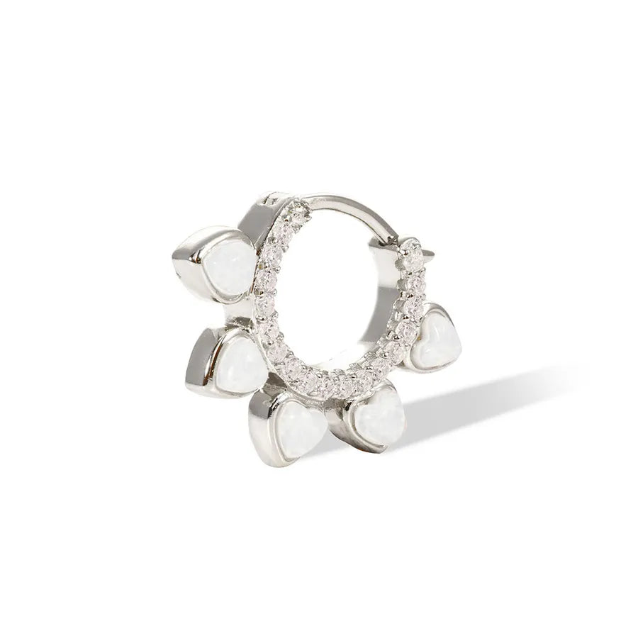 1 Piece 1 Pair 925 Sterling Silver Solid Color 18K Gold Plated White Gold Plated Hoop Earrings