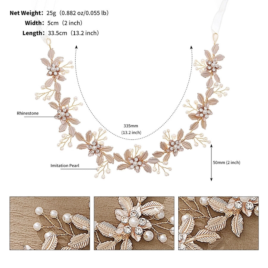 retro flower alloy hair band