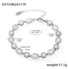Elegant Luxurious Geometric 304 Stainless Steel 18K Gold Plated Zircon  Bracelets In Bulk
