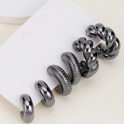 1 Set Casual Elegant Streetwear Geometric Plating Copper Earrings