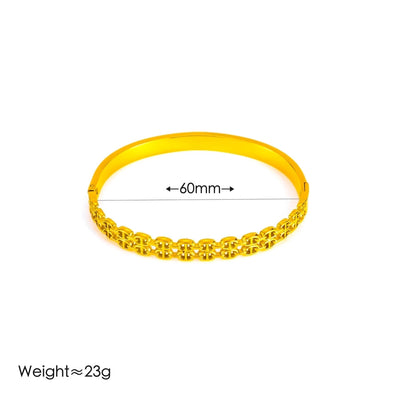 Vintage Style Simple Style Streetwear Geometric 304 Stainless Steel Bangle In Bulk