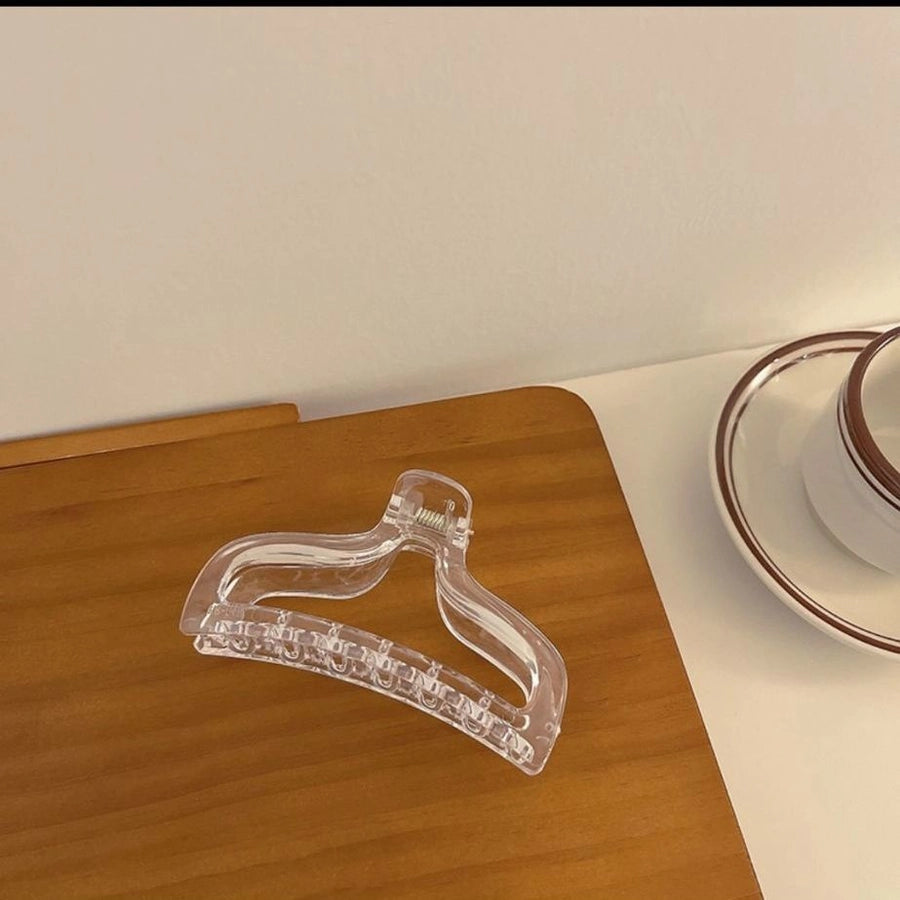 women's simple style transparent plastic hair claws