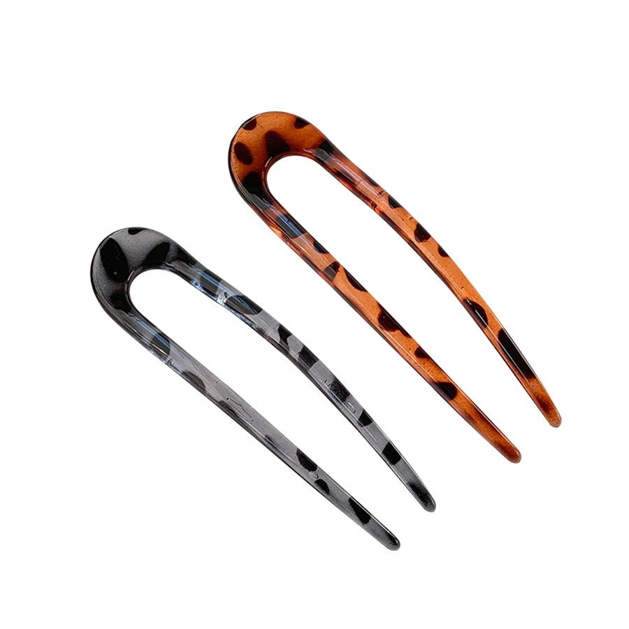 Women's Simple Style Classic Style U Shape Resin Hair Sticks