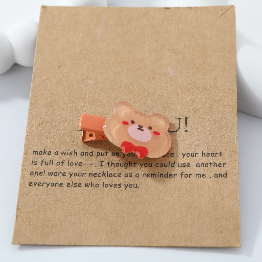 Women's Cute Funny Animal Alloy Resin Hair Clip