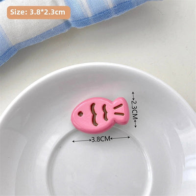Candy Color Snapper Burned Hair Clip  Sweet Girl's Heart Cute Fish Bangs Clip Student  Hairpin Hair Accessories