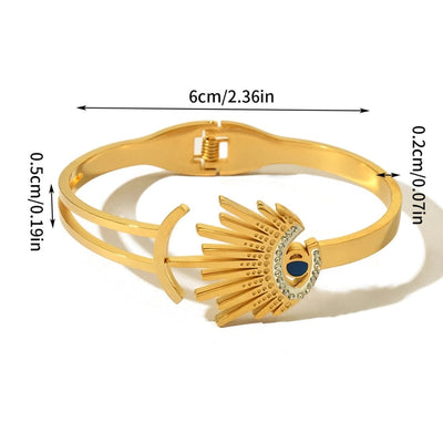 Simple Style Classic Style Solid Color Titanium Steel Zircon Bangle In Bulk