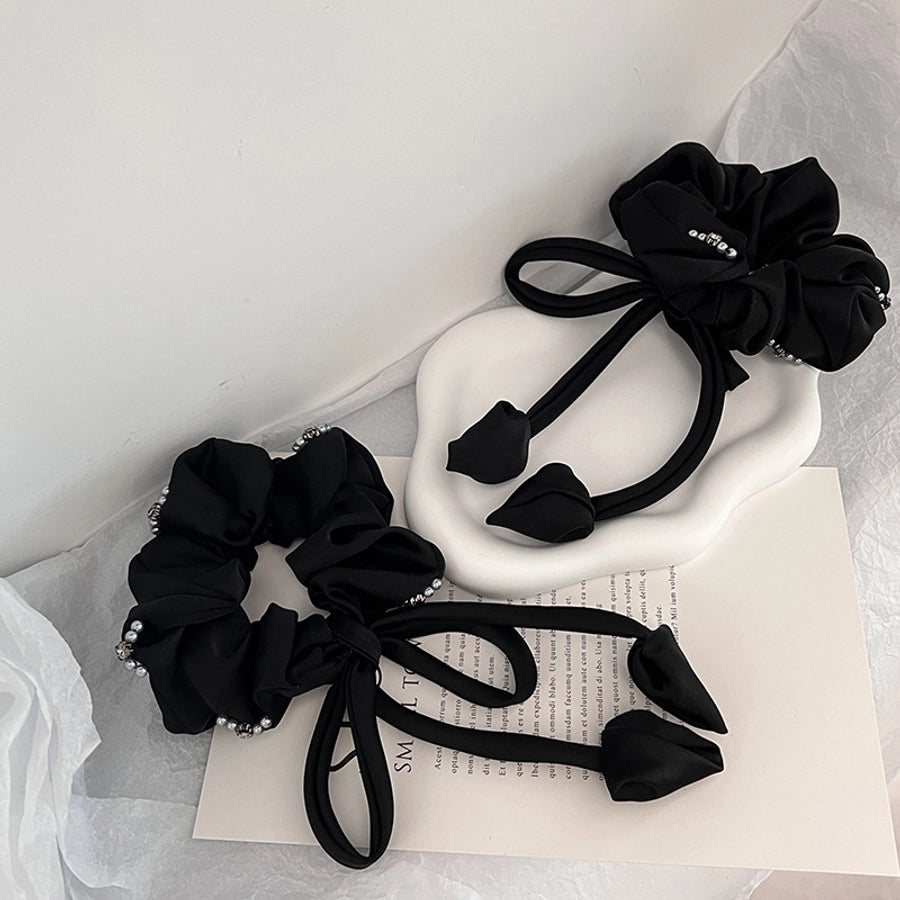 Women's Lady Solid Color Cloth Hair Tie