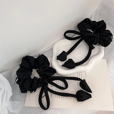 Women's Lady Solid Color Cloth Hair Tie