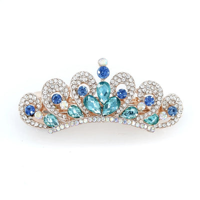 cute sweet color block zinc alloy plating inlay rhinestones crown