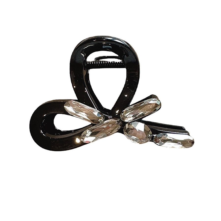 Women's Sweet Simple Style Bow Knot Rhinestone Hair Claws