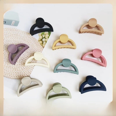 Milk Tea Color Grab Clip  Girl's Hair Grab Head Shark Clip Summer Hair Clip Hair Accessories