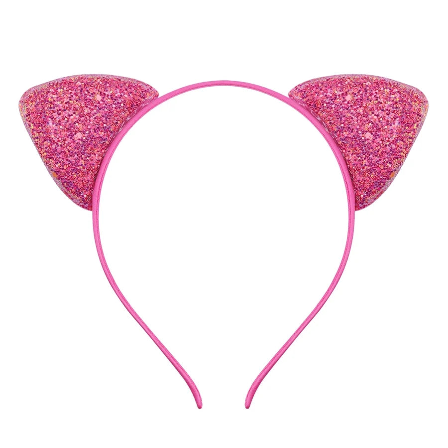 cute cat ears cloth sequins hair band 1 piece