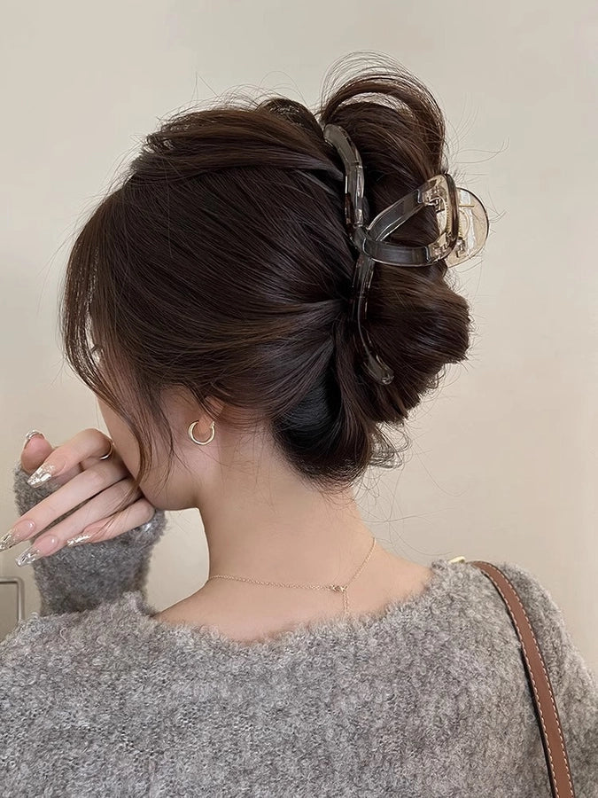 Women's Elegant Solid Color Plastic Stoving Varnish Hair Claws