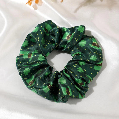 Women's Simple Style Artistic Four Leaf Clover satin Hair Tie