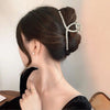 Women's Simple Style Solid Color Metal Plating Inlay Rhinestones Pearl Hair Claws