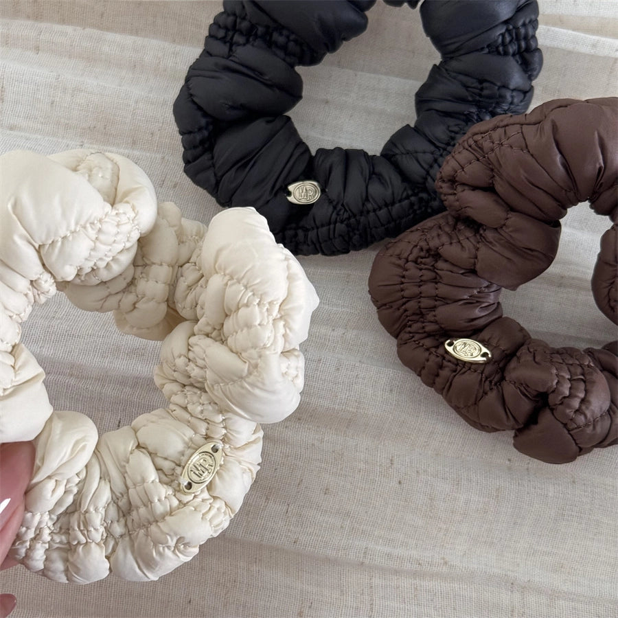 Women's Modern Style Classic Style Solid Color Cloth Pleated Hair Tie