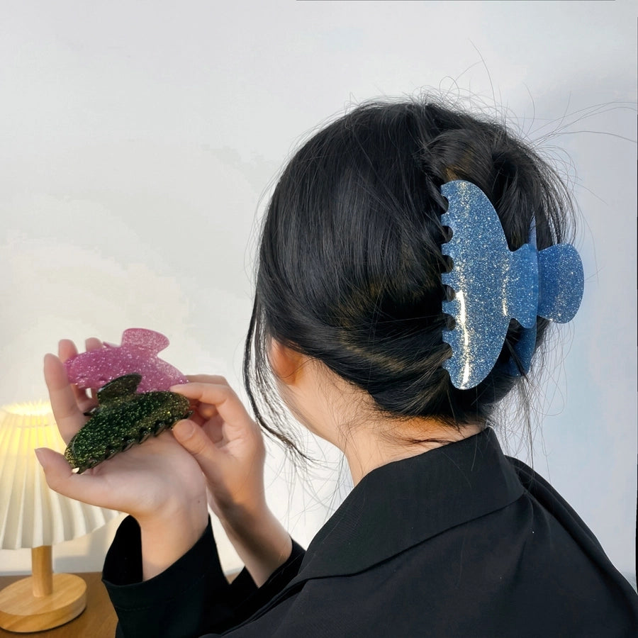 Women's Sweet Solid Color Arylic Hair Claws