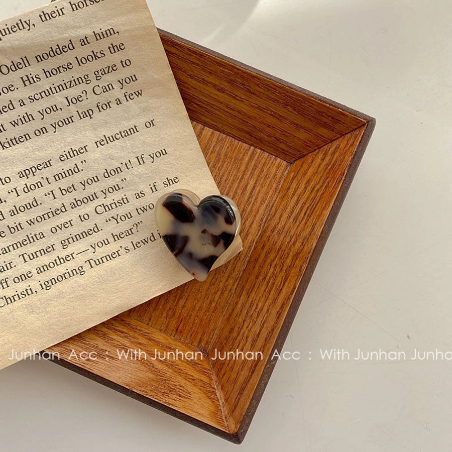 women's retro lady color block arylic hair clip