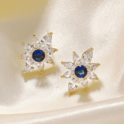 1 Pair Sweet Simple Style Shiny Geometric Heart Shape Inlay Copper Glass Zircon K Gold Plated Drop Earrings