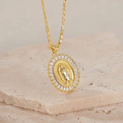 Jewelry French Style Simple Style Geometric Copper 14K Gold Plated Pendant Necklace