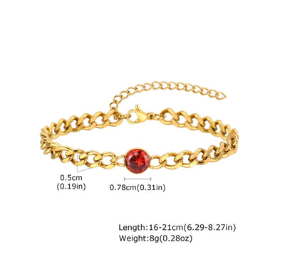 Basic Simple Style Solid Color Titanium Steel 18K Gold Plated Bracelets In Bulk