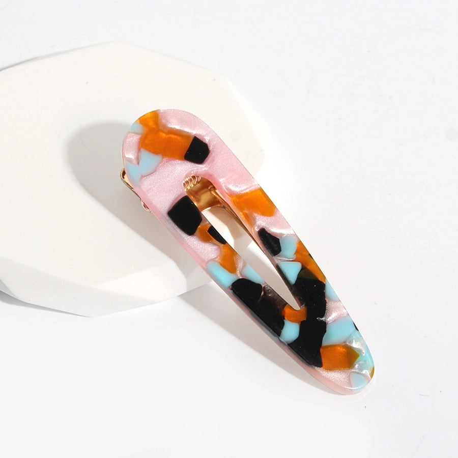 fashion geometric arylic stoving varnish hair clip 1 piece