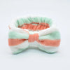 fashion stripe polka dots flannel bowknot hair band 1 piece