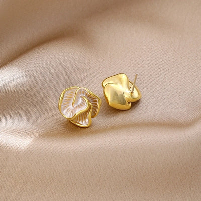 1 Pair Romantic Flower Enamel Copper Ear Studs