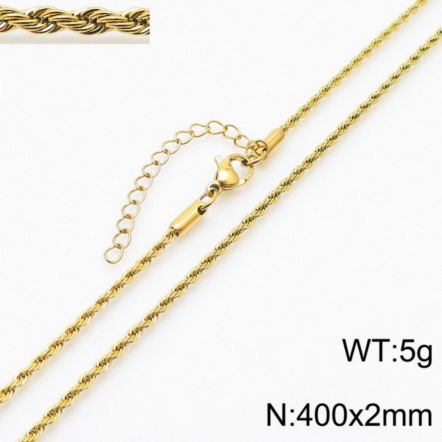 Jewelry Simple Style Geometric 304 Stainless Steel 18K Gold Plated Bracelets Necklace