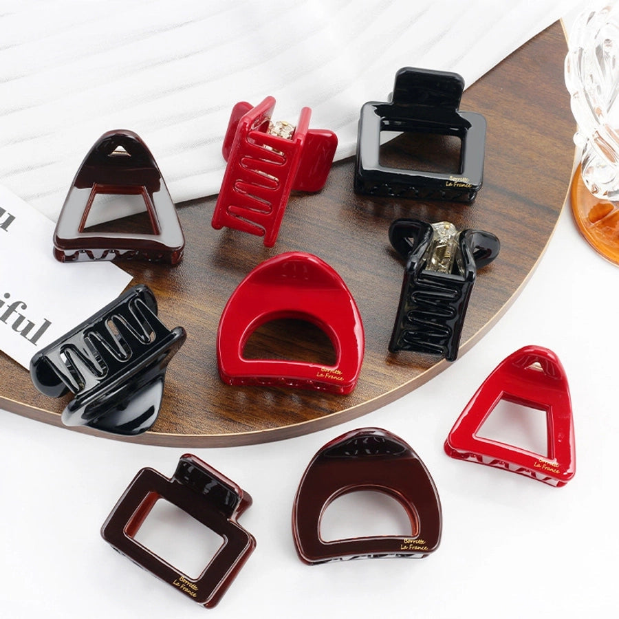 Women's Lady Geometric Plastic Hair Claws