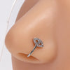 1 Piece Nose Rings & Studs Simple Style Commute Star Moon Copper Hollow Out Artificial Rhinestones Zircon 18K Gold Plated