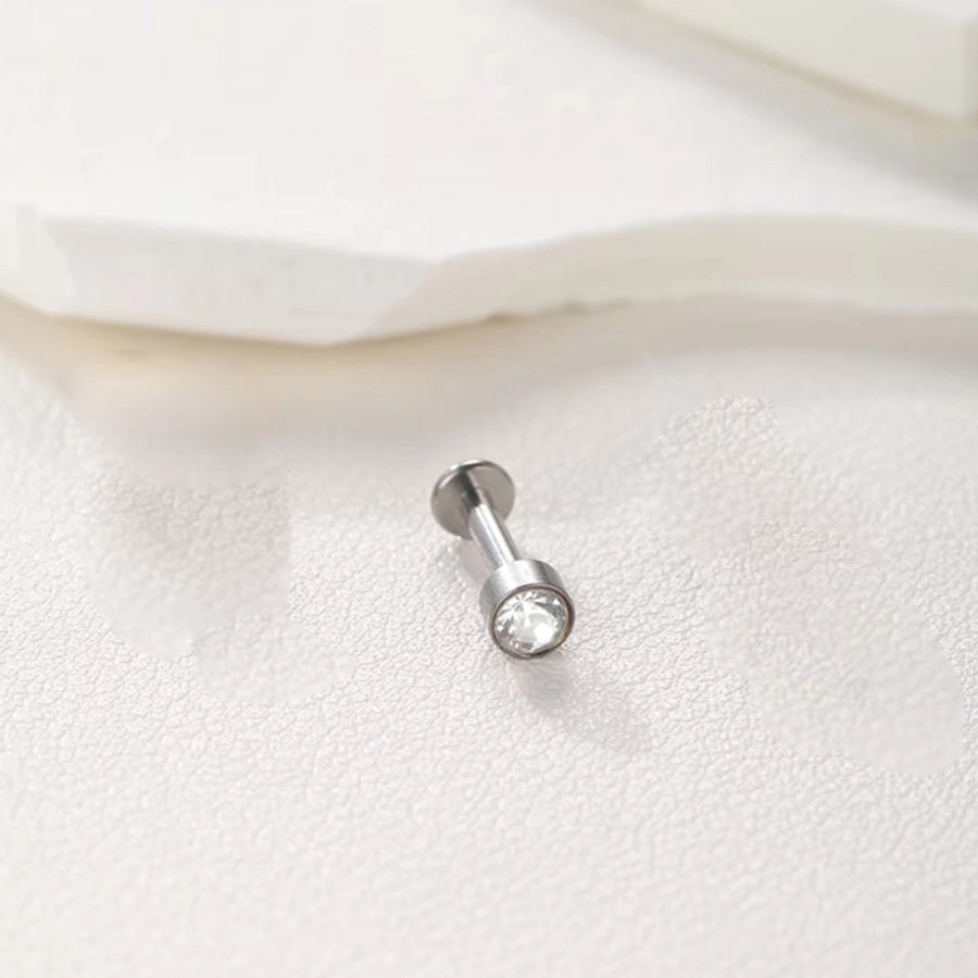 1 Piece Lip Rings Simple Style Shiny Panda Glasses Spider Pure Titanium Titanium Alloy Zircon 14K Gold Plated White Gold Plated Lip Rings Ear Cartilage Rings & Studs