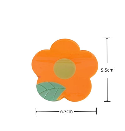 women's sweet simple style flower acetic acid sheets hair claws