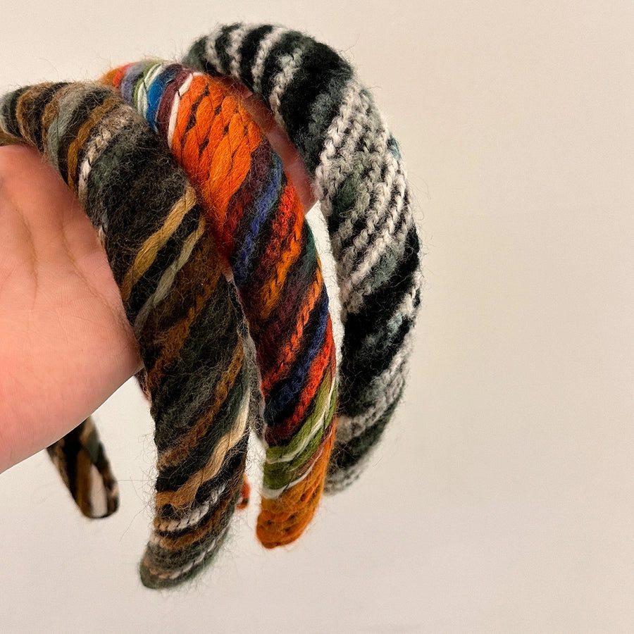 Women's Retro Colorful yarn Knit Hair Band