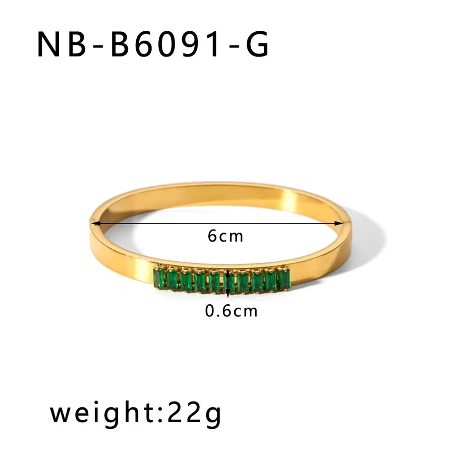 IG Style Simple Style Geometric 304 Stainless Steel Bangle In Bulk