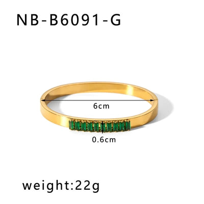 IG Style Simple Style Geometric 304 Stainless Steel Bangle In Bulk