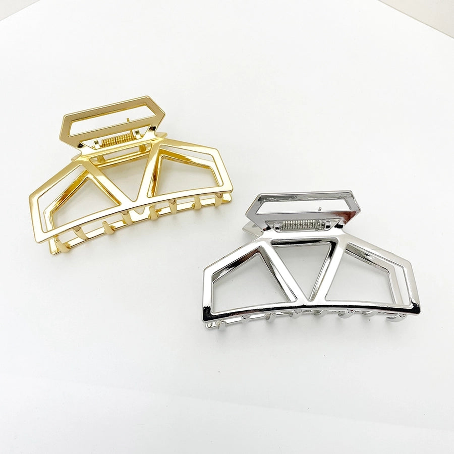 Women's Casual Elegant Simple Style Geometric Alloy Hollow Out Hair Claws
