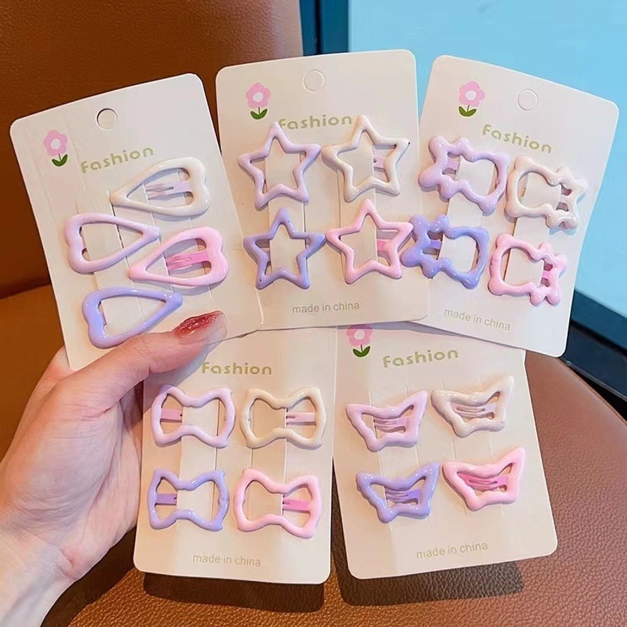 Women's Cute Solid Color Alloy Hair Clip