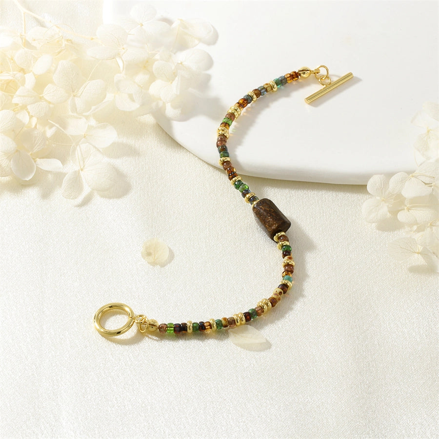 Copper Beaded Round Copper Bracelets