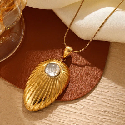 Jewelry Simple Style Classic Style Heart Shape 304 Stainless Steel Plating Pendant Necklace