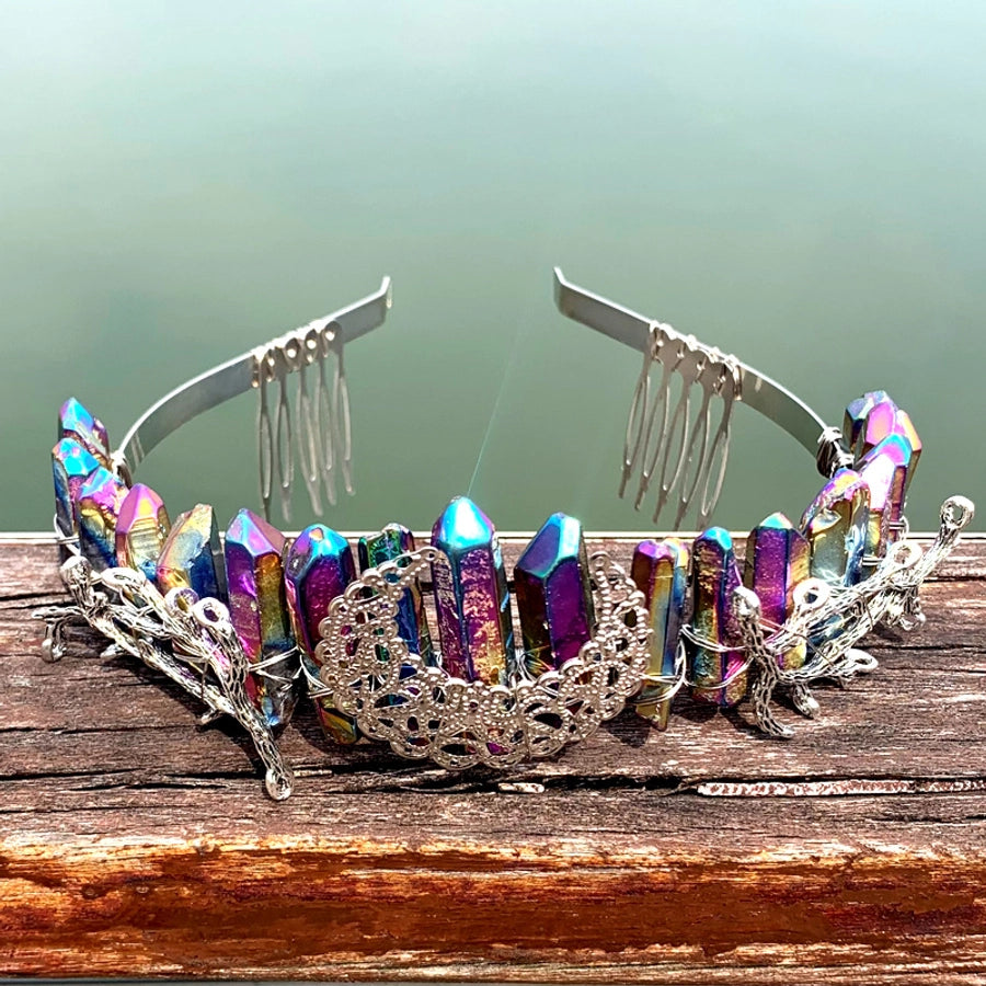 fashion moon crown alloy hollow out crown